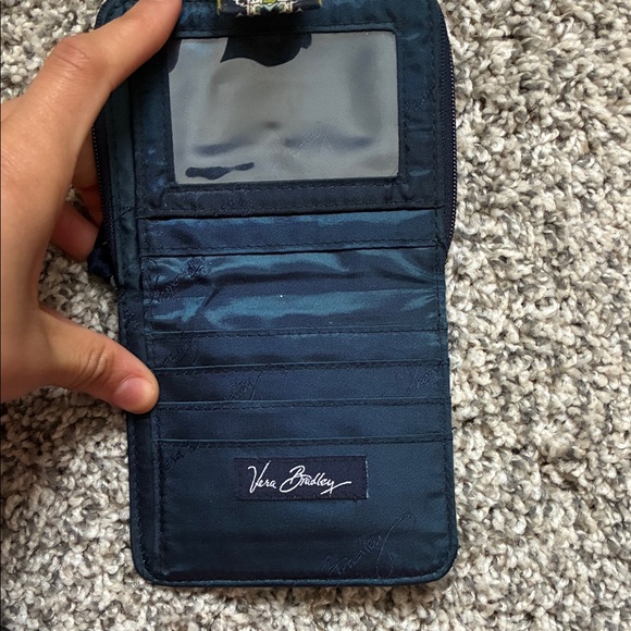 Vera Bradley Black and Green Patterned Wallet - Picture 4 of 7